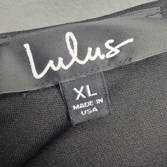 Lulus Enticing Endeavors Black Jumpsuit Womens Size XL Square Neckline Wide Leg - Picture 7 of 16